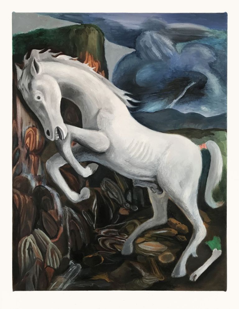 Giovanni Copelli, Lightning, 2020, olio su lino, cm 35x45