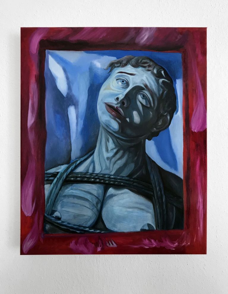 Giovanni Copelli, Martire, 2020, olio su lino, cm 40x60