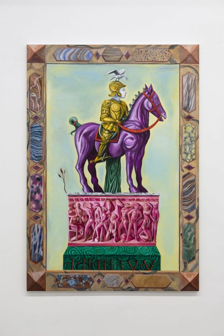 Giovanni Copelli, Monumento equestre I, 2019 20, olio su lino, cm 200x140