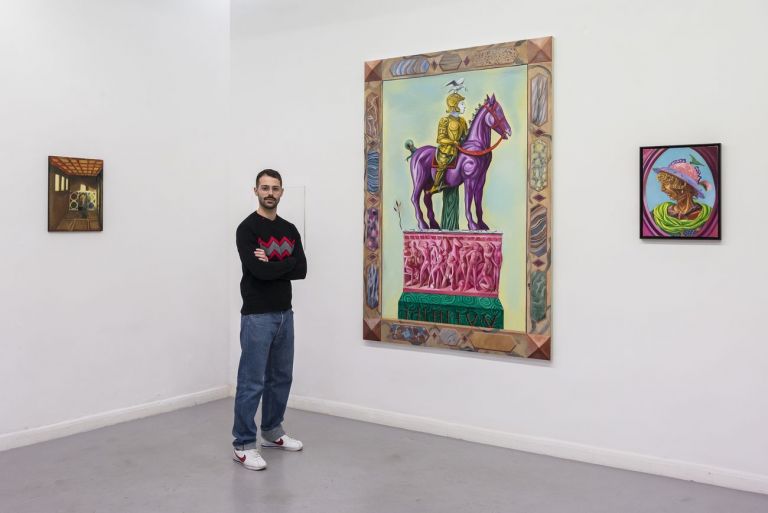 Giovanni Copelli in A cavallo (Monumenti equestri e altre pitture). Exhibition view at Operativa, Roma 2020