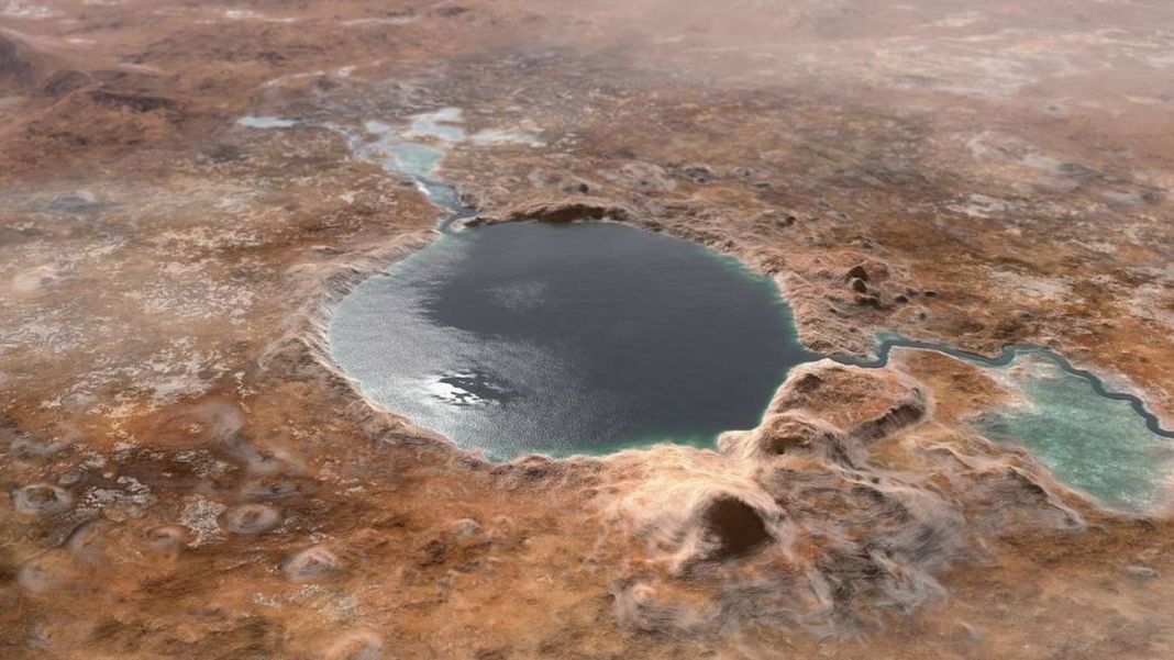 Il cratere Jezero su Marte. Fonte NASA