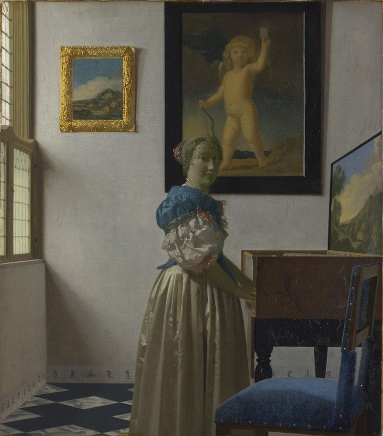 Jan Vermeer, Donna in piedi alla spinetta
