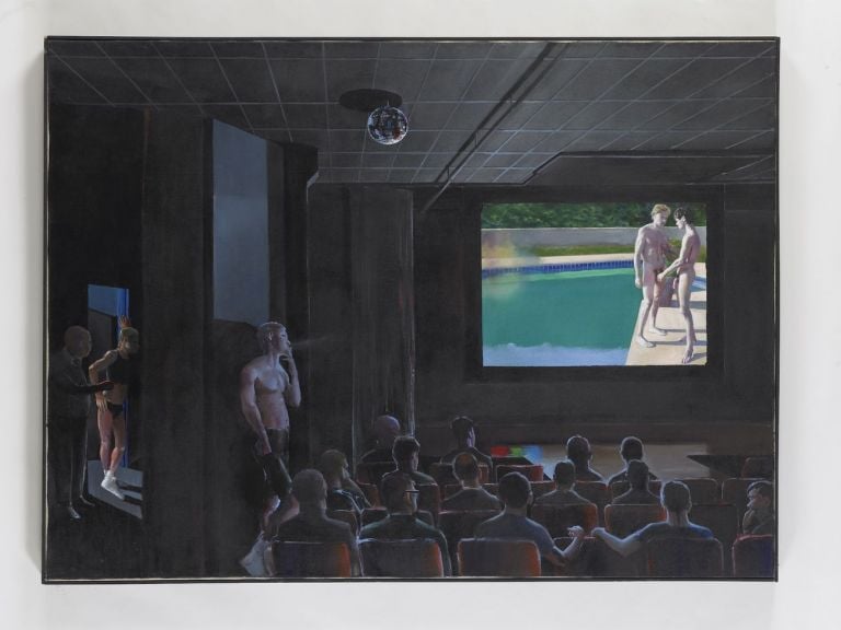 Patrick Angus, Hanky Panky, 1990, acrilico su tela, 101 x 136 cm. Courtesy of Bortolami Gallery, New York