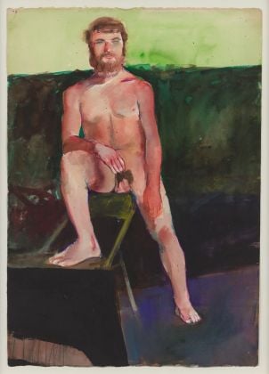 Patrick Angus, Untitled, 1980 82, acqurello su carta, 56.5 x 39.7 cm. Courtesy of Bortolami Gallery, New York