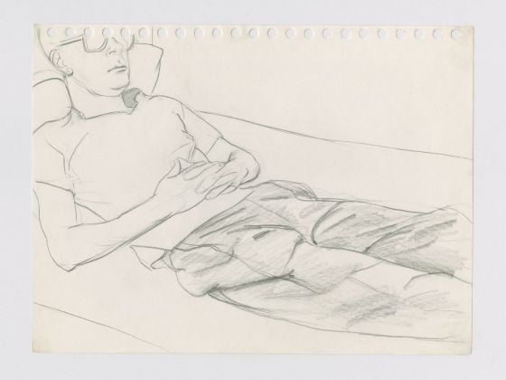 Patrick Angus, Untitled, anni '80, matita su carta, 23 x 30.5 cm © Douglas Blair Turnbaugh. Courtesy Galerie Thomas Fuchs, Stoccarda