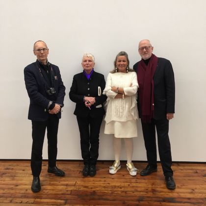 Patrick Poirier, Anne Poirier, Annamaria Maggi, Lorand Hegyi, Galleria Fumagalli, Milano, 2017. Photo courtesy Galleria Fumagalli