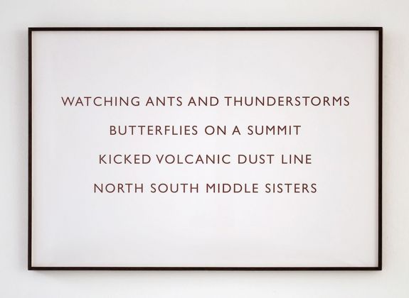 Richard Long, Watching ants and thunderstorms, 2001. Courtesy l’artista e Tucci Russo Studio per l’Arte Contemporanea, Torre Pellice Torino. Photo © Archivio fotografico Tucci Russo