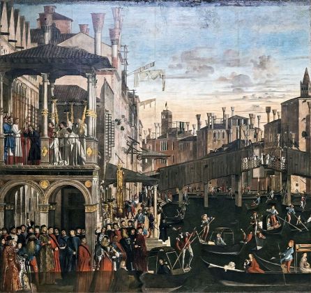 Vittore Carpaccio, Miracolo della Croce a Rialto, 1496. Gallerie dell'Accademia, Venezia