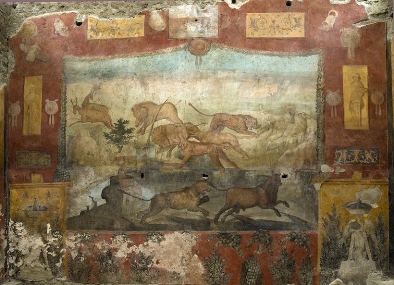 Pompei: concluso il restauro del grande affresco della Casa dei Ceii