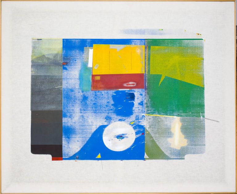 Paolo Gioli Purché l’immagine non colpisca il volto, 1978, Serigrafia e acrilico su tela, 110 x 135 cm