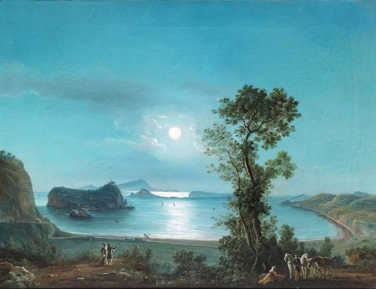 Salvatore Fergola, Golfo di Pozzuoli al chiaro di luna (prima metà dell’Ottocento), olio su tela, collezione privata
