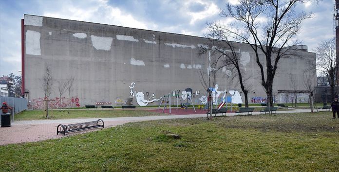 Progetto Necesse: la resistenza italiana al Covid raccontata in un murale di 1300 mq da Smoe