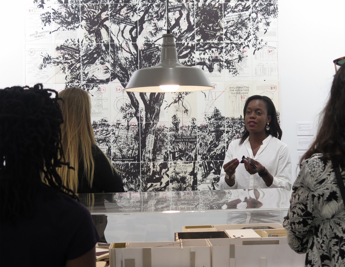 Tandazani Dhlakama (Curatorial Intensive Dakar ‘16) currently Assistant Curator, Zeitz MOCAA, speaking to the Curatorial Intensive participants in Cape Town, November 2019.