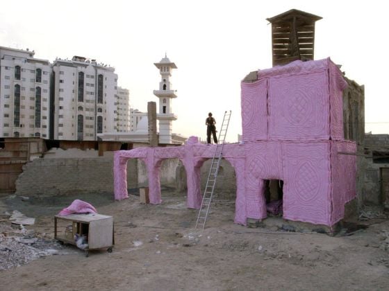 Amal Kenawy, Non Stop conversation, 2007. Installation view at Sharjah Biennial 8, Sharjah Art Foundation, 2007