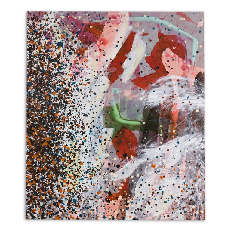 Andrea Kvas, Senza Titolo, 2020, tecnica mista cotone grezzo, 105x90x3 cm