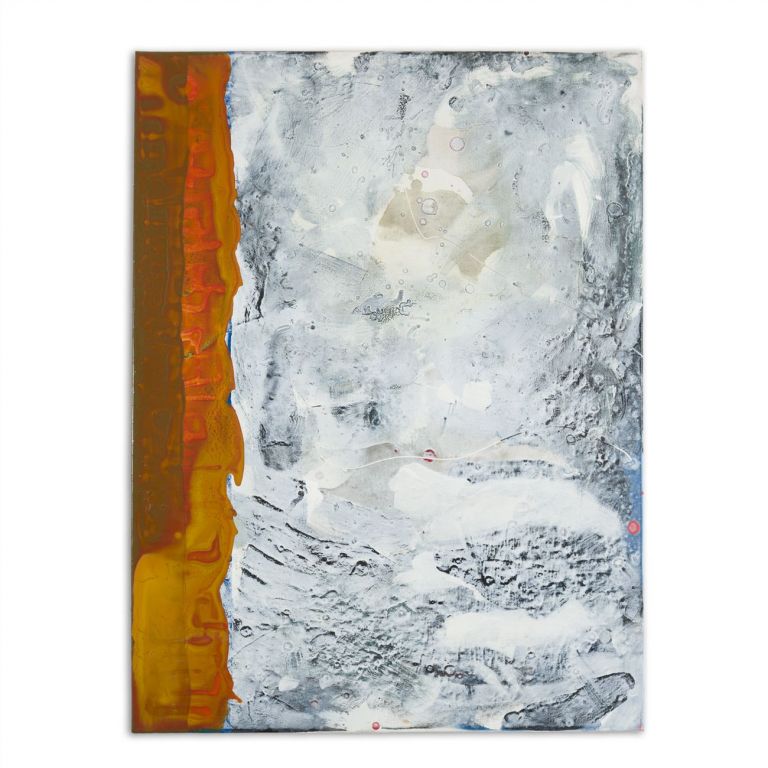 Andrea Kvas, Senza Titolo (BLAC ILID), 2015, tecnica mista su tela, 80x60x2,5 cm