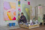 Delfina Scarpa nel suo studio (Ombrelloni, San Lorenzo). Courtesy Galleria Alessandra Bonomo