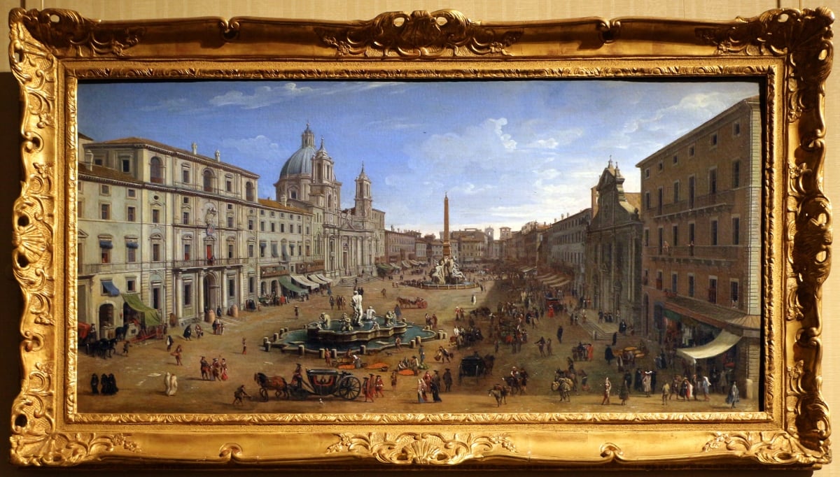 Gaspar van Wittel, veduta di Roma con Piazza Navona, 1688 1721 ca, Collezione Palazzo Zevallos Stigliano, ph Sailko, fonte Wikimedia