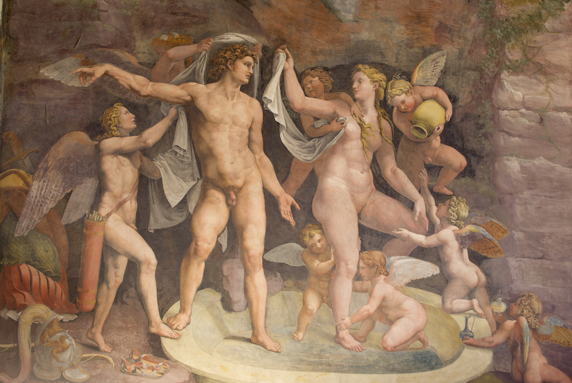 Giulio Romano e allievi Il bagno di Marte e Venere Camera di Amore e Psiche 1527 1528 affresco Mantova, Palazzo Te. Foto Gian Maria Pontiroli© Fondazione Palazzo Te