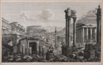 Luigi Rossini, Frontespizio delle Antichità romane, 1823, incisione all’acquaforte