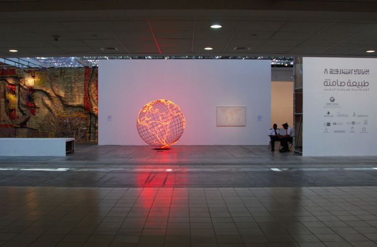 Mona Hatoum, Hot Spot, 2006. Installation view at Sharjah Biennial 8, Sharjah Art Foundation, 2007