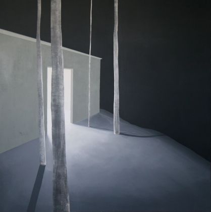 Pierpaolo Curti, Light Door, 2008, tecnica mista su tavola, 150x150 cm