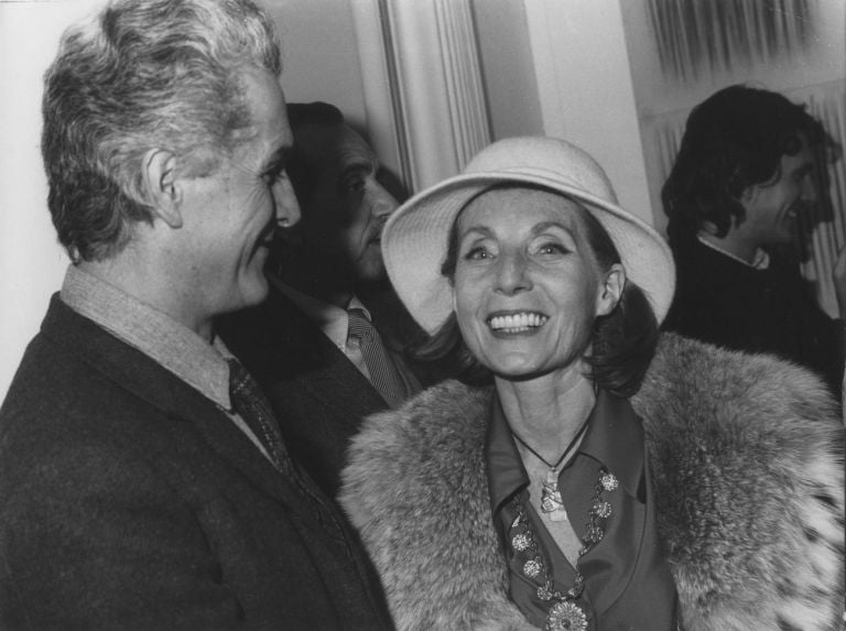 Roma, 1979. Con Palma Bucarelli durante l'inagurazione della mostra Guido Strazza