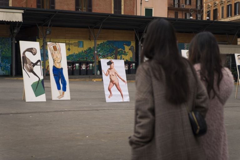 STRUTTURA, Assembramento. Piazza San Cosimato, Roma 7 marzo 2021. Photo Claudia Candidi