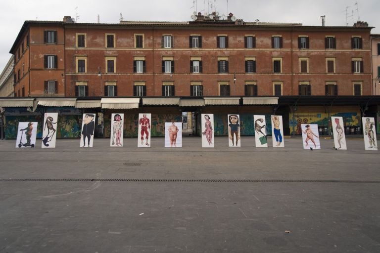 STRUTTURA, Assembramento. Piazza San Cosimato, Roma 7 marzo 2021. Photo Claudia Candidi