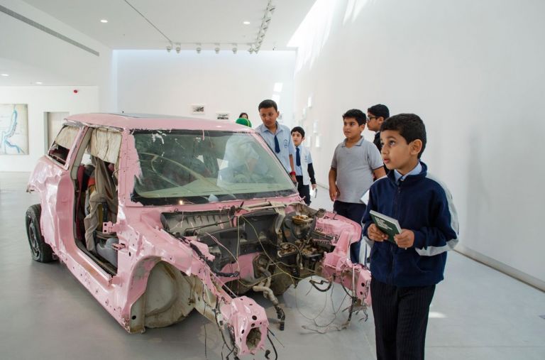 Sarah Abu Abdullah, Saudi Automobile, 2011. Installation view at Sharjah Biennial 11, Sharjah Art Foundation, 2013. Reproduced by Sharjah Art Foundation. Sharjah Art Foundation Collection