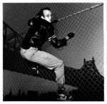 Gianfranco Gorgoni, Keith Haring in Front of Queens Bridge, NYC 1985