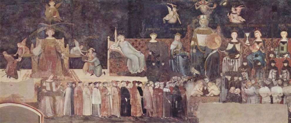 Ambrogio Lorenzetti, Allegoria del Buon Governo, 1338 39, Sala della Pace, Palazzo Pubblico, Siena