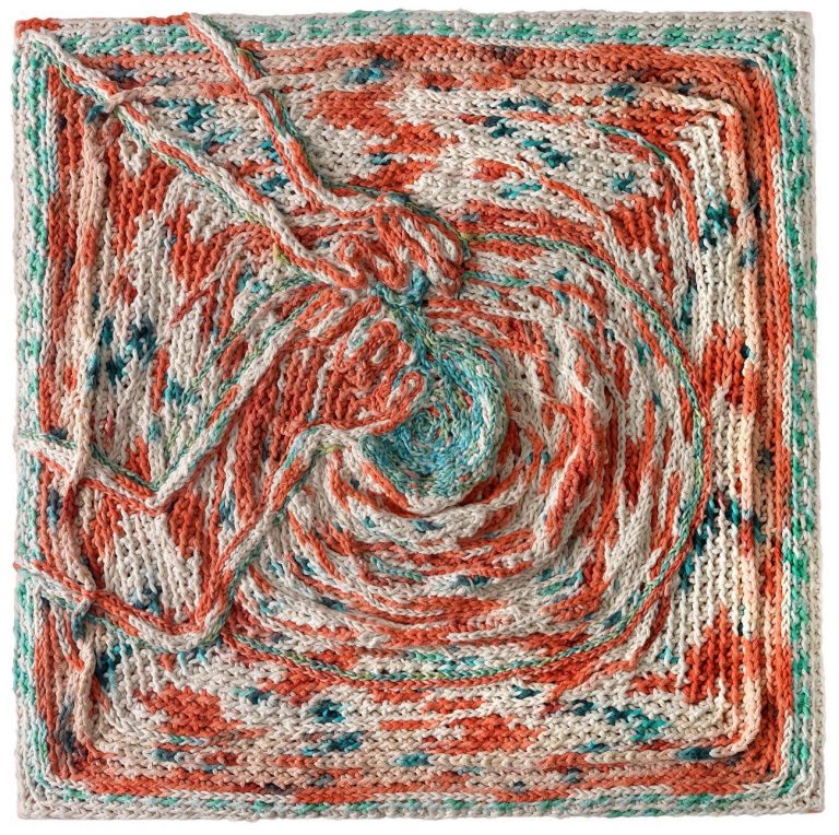 Christian Holstad, Tornio (after Beato), 2020-21, hand dyed cotton butchers twine, linen-cotton-wool on plywood, 66 x 66 cm © Christian Holstad. Courtesy the artist & Victoria Miro