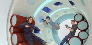 Concept di una nuova stazione spaziale progettata da Annalisa Dominoni e Benedetto Quaquaro per Thales Alenia Space. Credits (a+b) dominoni, quaquaro