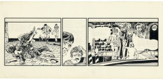 Guido Crepax Marina, ca. 1969/1972 Encre et graphite sur papier 18,5 x 40,5 cm Collection Privée, Paris © Archivio Crepax e Guido Crepax