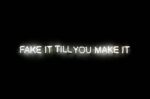 Edson Luli "Fake It Till You Make It", 2018, Neon sign, transformer, 9 x 150 cm, Rebecca Russo Collection, Videoinsight® Collection