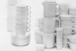 Hans (Nick) Roericht, stackable hotel tableware TC 100, 1958 59 © HfGArchive Museum Ulm. Photo Wolfgang Siol, 1961