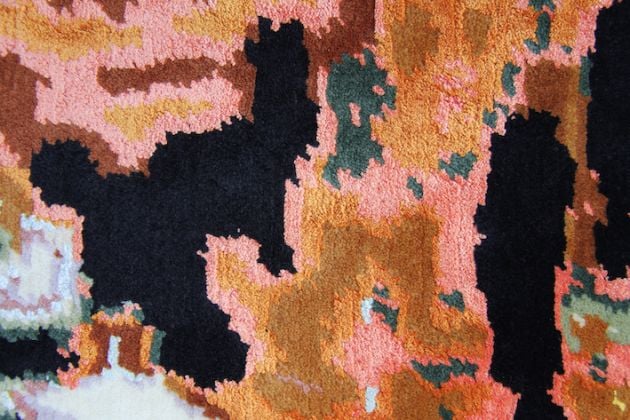 Irene Fenara, Three Thousand Tigers, 2020, tapestry, wool and silk, 300x200 cm, courtesy the artist