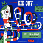 Kid Ory New Orleans Jazz Label Columbia 78 rpm album 1940s Design Jim Flora