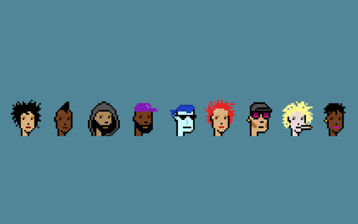 Larva Labs 2005, Cryptopunks, 2017, non fungible token 21st century evening sales Christies hero