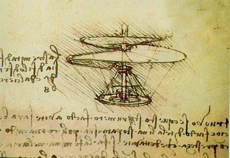 Leonardo Da Vinci, Il disegno della vite aerea