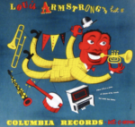 Louis Armstrong’s Hot Five Label Columbia 78 rpm album 1940s Design Jim Flora