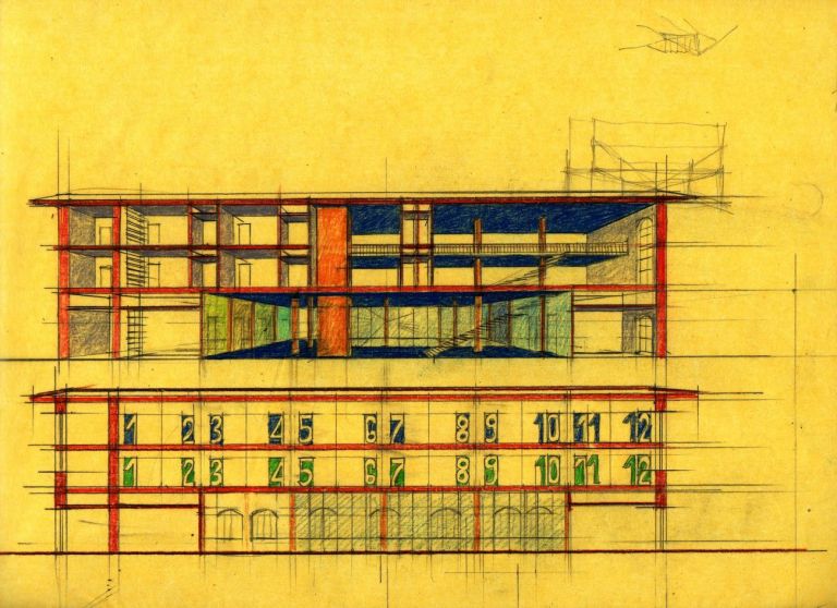 Luciano Crespi, Progetto di concorso per un nuovo convitto studentesco interno alla dépendence dell'ex Cotonificio Brambilla, Verrès, 2021