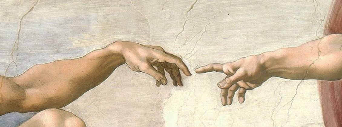 Michelangelo Buonarroti, Creazione di Adamo, 1511 ca., dettaglio. Cappella Sistina, Città del Vaticano