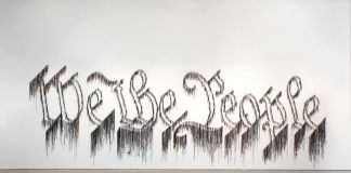 Nari Ward, We the People, 2011. Courtesy the artist & Lehmann Maupin