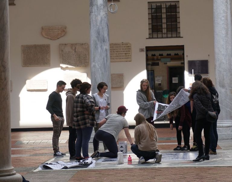 Palazzo Ducale, Genova. Progetto di Street Art con Lucamaleonte