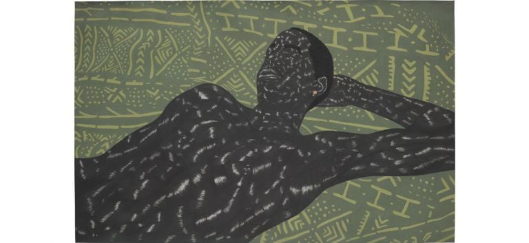 Toyin Ojih, Odutola LTS IV (2014) Courtesy of Phillips