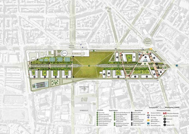 Villaggio Olimpico allo Scalo Romana a Milano. Masterplan