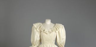 Wedding gown of Diana, Princess of Wales (front view) (c) Royal Collection Trust All Rights Reserved