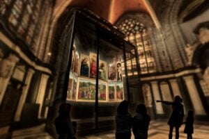 Polittico di Gand in 3D: nel visitor centre della Cattedrale ci si immerge nel dipinto